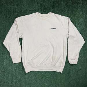 Womens Sporty & Rich Crew Neck Sweatshirt Large Oversized Embroidered Logo